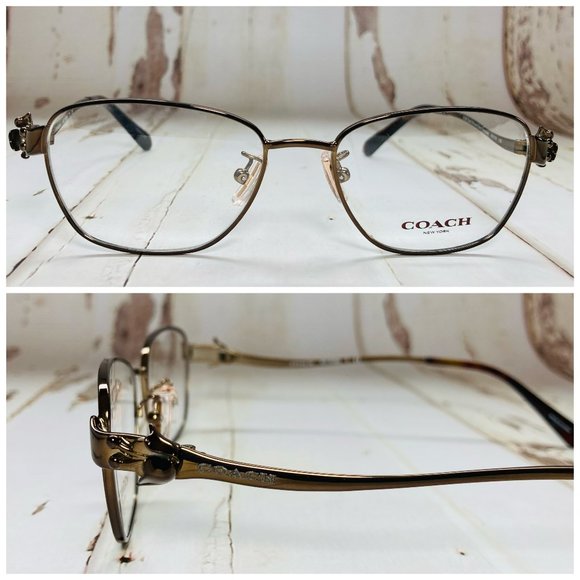 Coach Rectangular Brown Tortoise Eyeglasses Glasses Frames NWOT - Picture 1 of 12